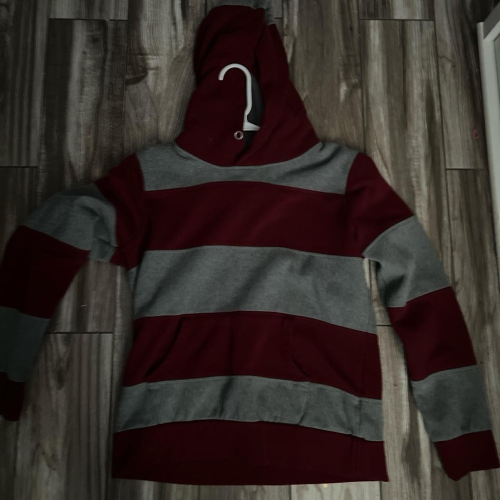 Reflex Red and Gray Hoodie